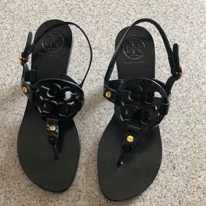 Authentic black Tory Burch sandals